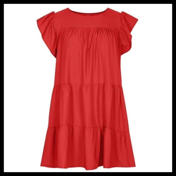 BOUTIQUE Resort Style Ruffle Hem Babydoll Dress - Picture 8 of 9